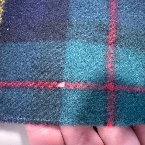 NWT Polo Ralph Lauren Wool Plaid Scarf – Blue/Green Tartan | - Picture 6 of 6